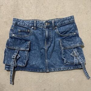 Bershka Blue Denim Skirt